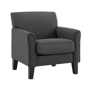 Homelegance By Top-Line Huntley Modern Accent Chair Dark Grey Linen