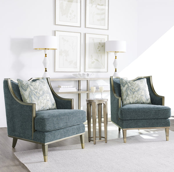 A.R.T. Furniture Cove Spot Table - Elegant Transitional Design With Mica Finish, Rubberwood & Primavera For Your Home Grey Rubberwood Solids,Primavera Veneers 349309-2743