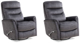 Parker Living Gemini - Capri Charcoal Swivel Glider Recliner - Set of 2 Capri Charcoal MGEM#812GS-2-CCH Parker House