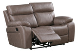 Parker House Theon - Stokes Toffee Manual Reclining Sofa And Loveseat Brown 97% Polyester,3% Pu Mthe-42-stof