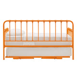 Homelegance By Top-Line Varden Metal Daybed with Lift-up Trundle Orange Metal