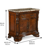 A.R.T. Furniture Old World Marble Top Nightstand 143142-2606 Brown 143142-2606