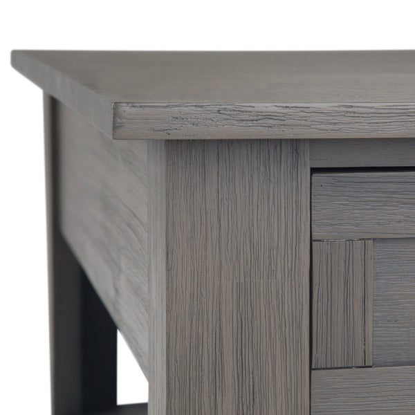 English Elm Monroe Square Coffee Table - Rustic Acacia With Storage, Farmhouse Grey Finish For Modern Living Spaces B136P158951