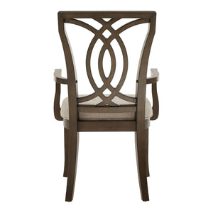 Homelegance By Top-Line Estefania Dark Walnut Finish and Fabric Dining Chairs (Set of 2) Brown Wood