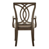 Homelegance By Top-Line Estefania Dark Walnut Finish and Fabric Dining Chairs (Set of 2) Brown Wood