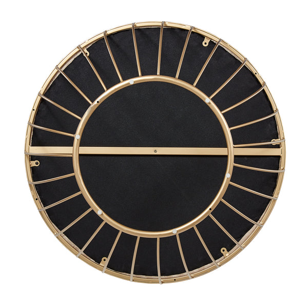 Homelegance By Top-Line Ernesto Fabric Upholstered Round Ottoman Gold Fabric