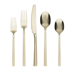 Lenox Cambridge Beacon Champagne Sand Mirror 20-Piece Flatware Set NO COLOR METAL 511720R