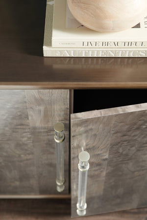 Hooker Furniture Melange Dorian Accent Chest With Shimmery Burl Veneer, Acrylic Pulls & Adjustable Shelf, 41"W 628-85719-89