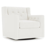 Candace Elegant Tufted Swivel Chair with Nailhead Trim and Track Arms, 33.5