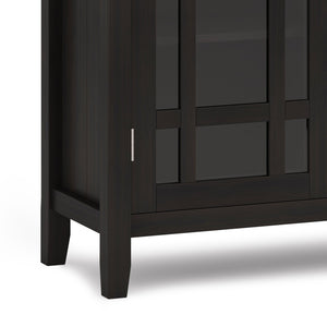 English Elm Bedford Medium Storage Cabinet - Handcrafted Hickory Brown Wood With Adjustable Shelves & Style B136P158490