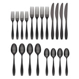 Lenox Cambridge January Black Satin 20-Piece Flatware Set NO COLOR METAL 506520CKW12R