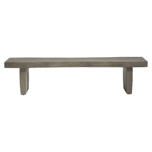 Bernhardt Bernhardt Carbonized Teak Kona Outdoor Bench With Live-Edge Top, Weathered Finish, 76" Durable Seating X05508