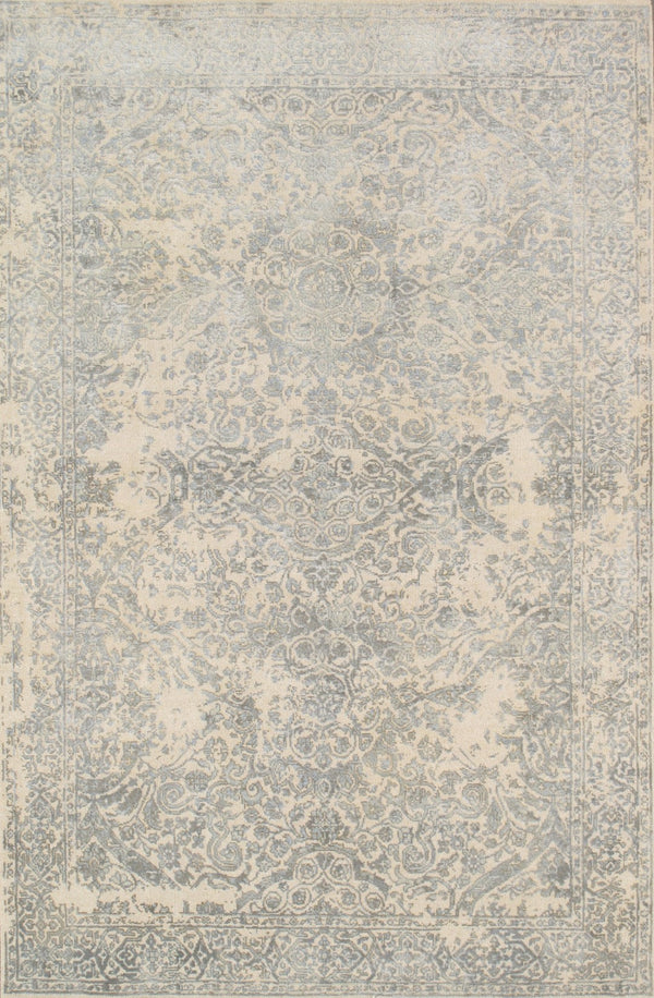 Pasargad Home Transitional Collection Hand-knotted Silk & Wool Area Rug For Luxurious Decor   Pce-1309-2 4x6
