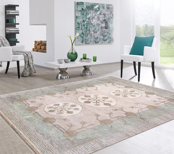 Pasargad Home Khotan Collection Hand-knotted Camel Wool Area Rug - Timeless Elegance For Your Space   Pa-31a 8x10