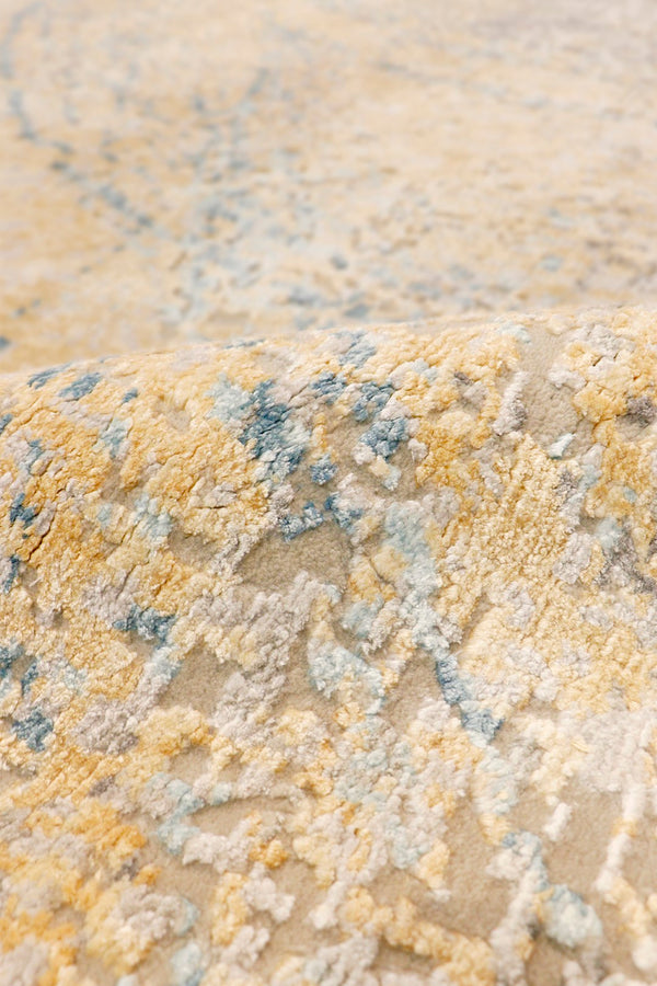 Pasargad Home Modern Hand-knotted Area Rug – Elegant Abstract Design In Premium Viscose Silk & Wool   Pa-9 12x15