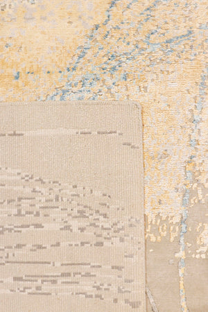 Pasargad Home Modern Hand-knotted Area Rug – Elegant Abstract Design In Premium Viscose Silk & Wool   Pa-9 12x15