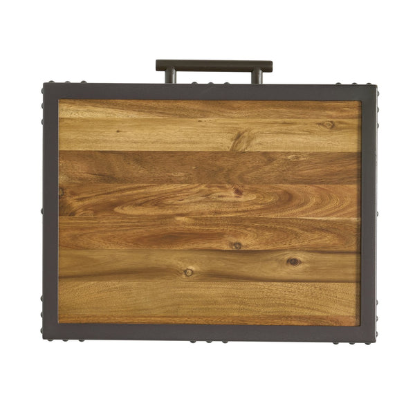English Elm Christopher Knight Home® - BRIGHTON Acacia Wood Nightstand with Drawer & Open Shelf, Industrial Iron Frame, Natural Finish - Compact 20"x15" Accent Table for Bedroom Storage and Style 54716.00