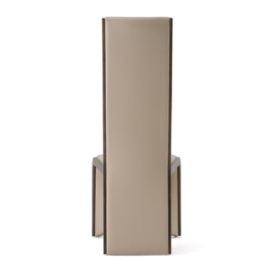 Vig Furniture Modrest Pacer - Elegant Beige Vegan Leather & Grey Ash Dining Chair Set For Modern Spaces (2) Beige  Vgcs-ch-13107-bgegry