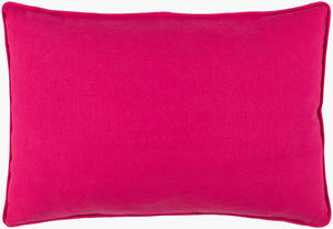 Surya Pagoda 13"L X 20"W Decorative Lumbar Pillow - Soft Linen-cotton Blend With Intricate Detailing Fuchsia Linen,Cotton Pag002-1320