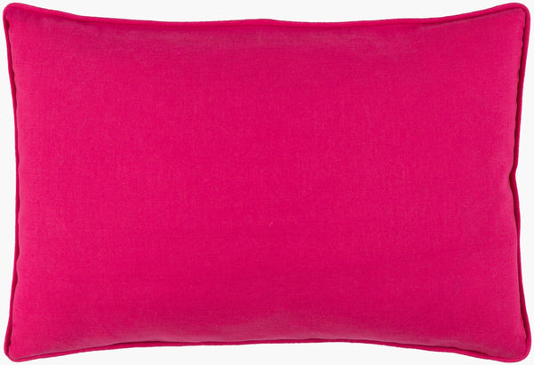 Surya Pagoda 18"L X 18"W Decorative Accent Pillow - Soft Linen-cotton Blend, Intricate Stitching, Durable Design Fuchsia Linen,Cotton Pag002-1818d