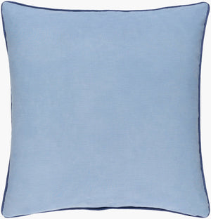 Surya Pagoda 13"L X 20"W Decorative Lumbar Pillow - Soft Linen-cotton Blend With Intricate Detailing Light Blue Linen,Cotton Pag003-1320p