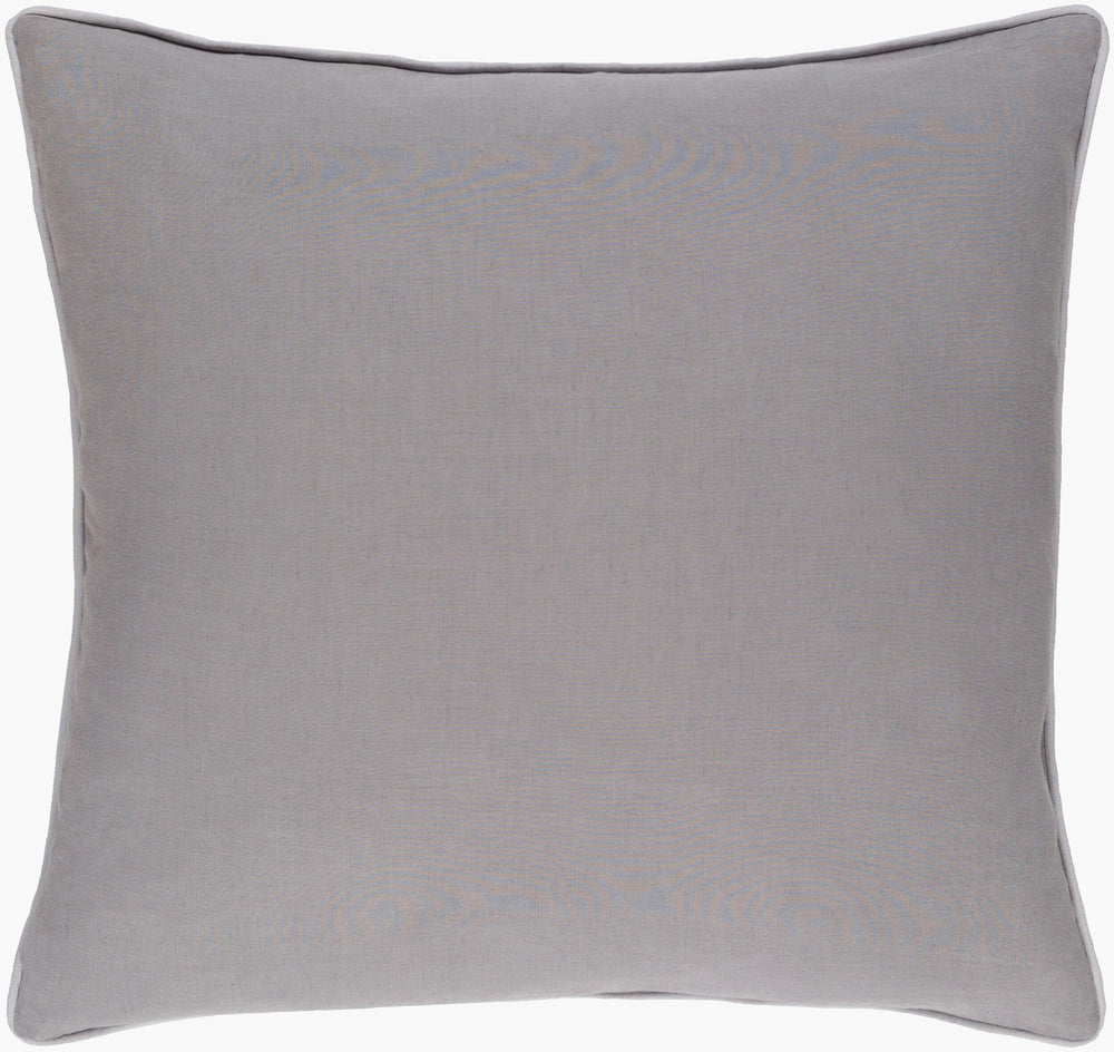 Surya Pagoda 18"L X 18"W Decorative Accent Pillow - Soft Linen-cotton Blend, Intricate Stitching, Durable Design Light Gray Linen,Cotton Pag005-1818