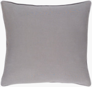 Surya Pagoda 18"L X 18"W Decorative Accent Pillow - Soft Linen-cotton Blend, Intricate Stitching, Durable Design Light Gray Linen,Cotton Pag005-1818