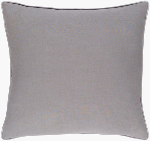 Surya Pagoda 18"L X 18"W Decorative Accent Pillow - Soft Linen-cotton Blend, Intricate Stitching, Durable Design Light Gray Linen,Cotton Pag005-1818