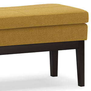 English Elm Carlson Marigold Ottoman Bench – Versatile Mid-Century Modern Seating For Any Room, Stylish & Durable B136P159236