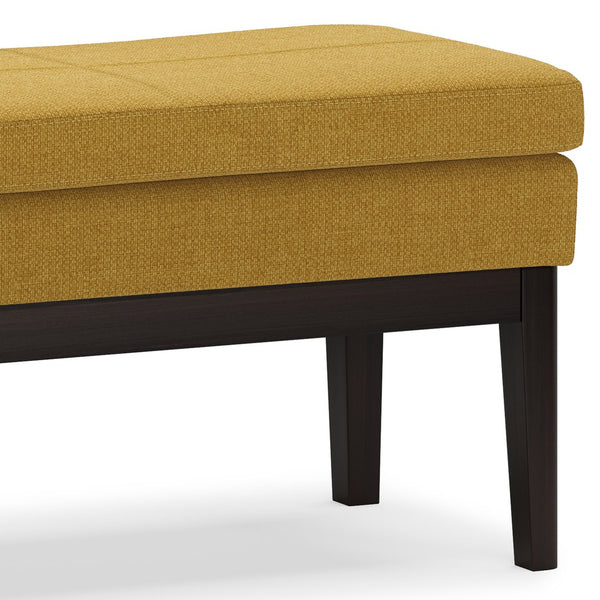 English Elm Carlson Marigold Ottoman Bench – Versatile Mid-Century Modern Seating For Any Room, Stylish & Durable B136P159236