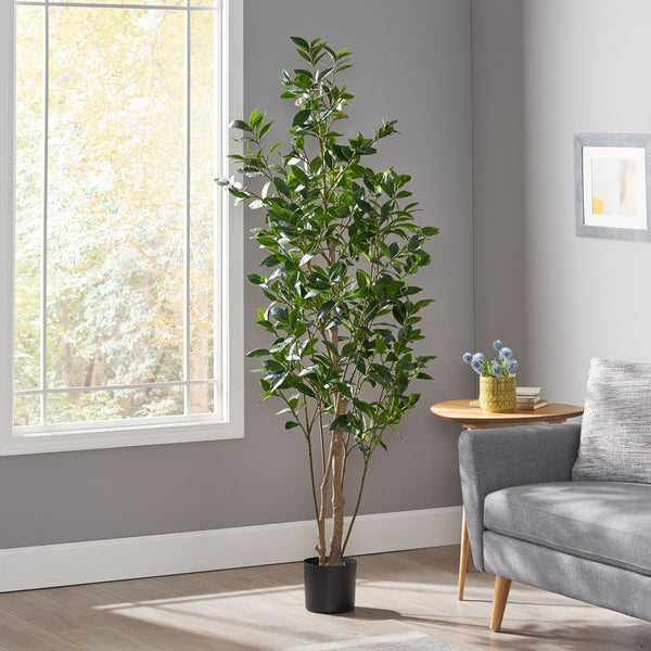 English Elm 180cm Artificial Laurel Tree Lifelike Faux Foliage Floor Plant for Living Room Decor 70538.00