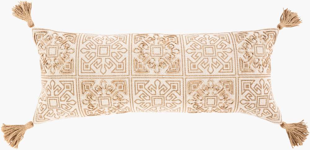 Livabliss Parisa Handcrafted Cotton Lumbar Pillow Bohemian Artisan Accent for Sofas and Beds PAI002-1230