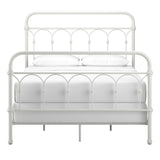 Homelegance By Top-Line Gracen Casted Knot Metal Bed White Metal