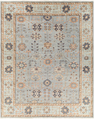 Surya Palais Hand-knotted 10' X 14' Wool Rug - Handmade Luxury With Intricate Design & Fringe Detail Pale Blue Wool Pal2301-23