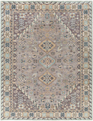 Surya Palais Hand-knotted 10' X 14' Wool Rug - Handmade Luxury With Intricate Design & Fringe Detail Gray Wool Pal2302-69