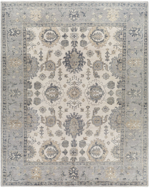 Palais PAL-2305 8'10" x 12' Handmade Rug PAL2305-81012  Medium Gray, Ivory, Tan, Charcoal Surya