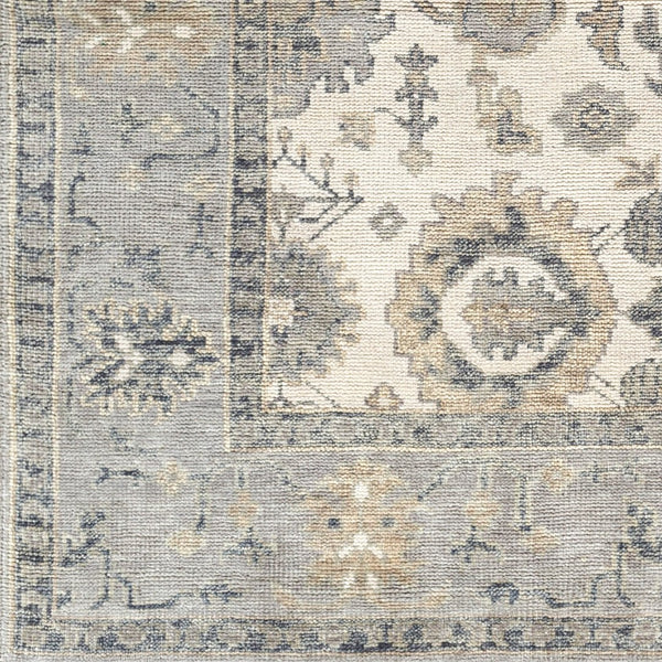 Surya Palais Hand-knotted 10' X 14' Wool Rug - Handmade Luxury With Intricate Design & Fringe Detail Medium Gray Wool Pal2305-23