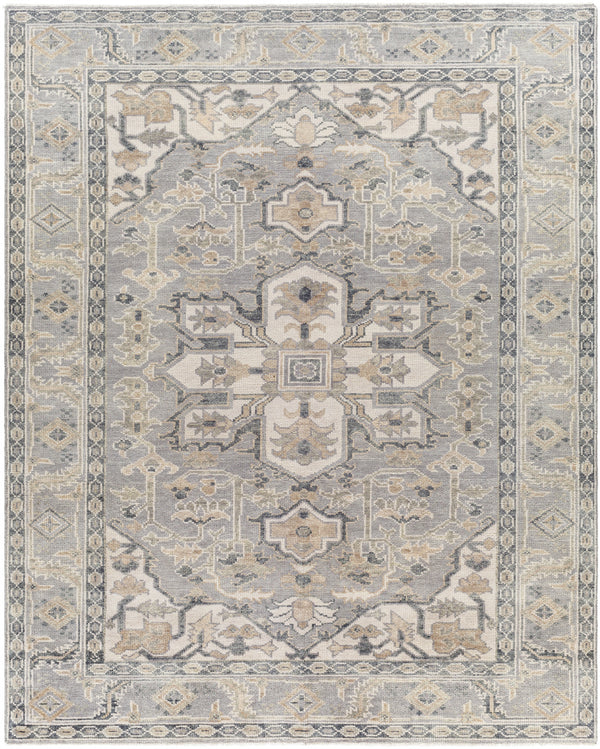 Palais PAL-2306 8'10" x 12' Handmade Rug PAL2306-81012  Medium Gray, Charcoal, Tan, Beige Surya