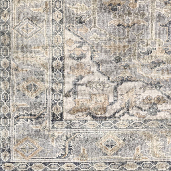 Surya Palais Hand-knotted 10' X 14' Wool Rug - Handmade Luxury With Intricate Design & Fringe Detail Medium Gray Wool Pal2306-23