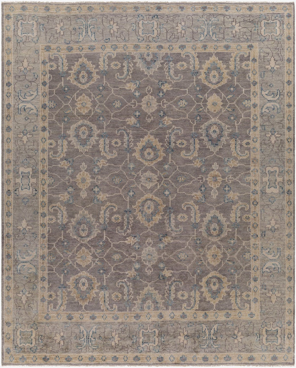 Surya Palais Hand-knotted 10' X 14' Wool Rug - Handmade Luxury With Intricate Design & Fringe Detail Gray Wool Pal2307-23