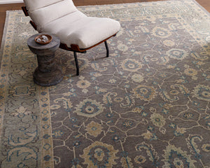 Palais PAL-2307 8'10" x 12' Handmade Rug PAL2307-81012  Gray, Medium Gray, Ivory, Seafoam, Taupe Surya