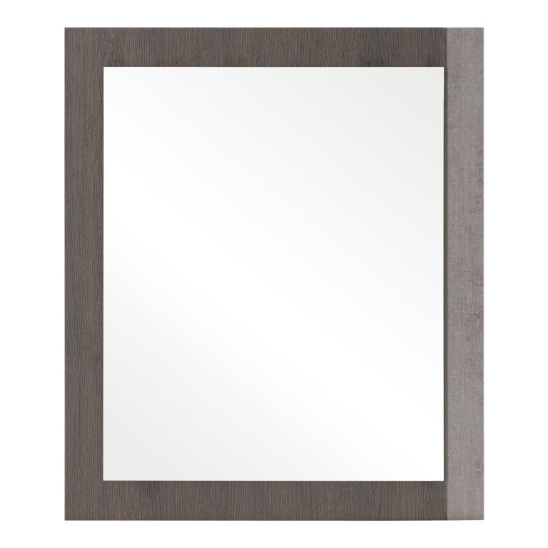 VIG Furniture Palermo Italian Modern Mirror With Faux Concrete Frame, Matte Grey 39"W X 41"H — Stylish Focal Piece VGACPALERMO-MIR