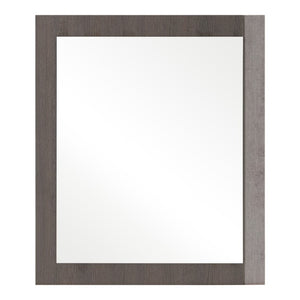 VIG Furniture Palermo Italian Modern Mirror With Faux Concrete Frame, Matte Grey 39"W X 41"H — Stylish Focal Piece VGACPALERMO-MIR