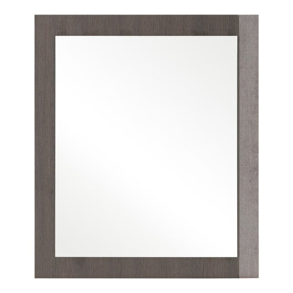 VIG Furniture Palermo Italian Modern Mirror With Faux Concrete Frame, Matte Grey 39"W X 41"H — Stylish Focal Piece VGACPALERMO-MIR