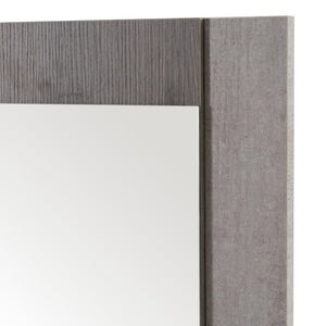 VIG Furniture Palermo Italian Modern Mirror With Faux Concrete Frame, Matte Grey 39"W X 41"H — Stylish Focal Piece VGACPALERMO-MIR