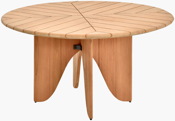 Surya Solene Solid Teak Square Dining Table Seats Four Weatherproof Indoor Outdoor PALM008-306060