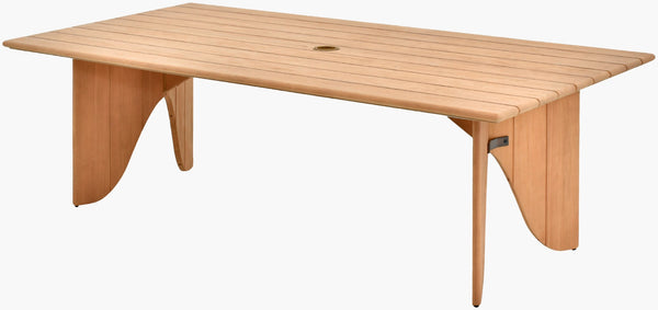 Surya Solene Solid Teak Rectangular Dining Table Seats Eight for Patio or Indoor Use 30"H x 96"W x 47"D PALM012-304796
