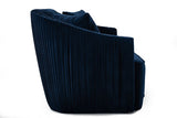 VIG Furniture Divani Casa Palomar Modern Blue Velvet & Brass Sofa VGVCS1811-BLU-SOFA