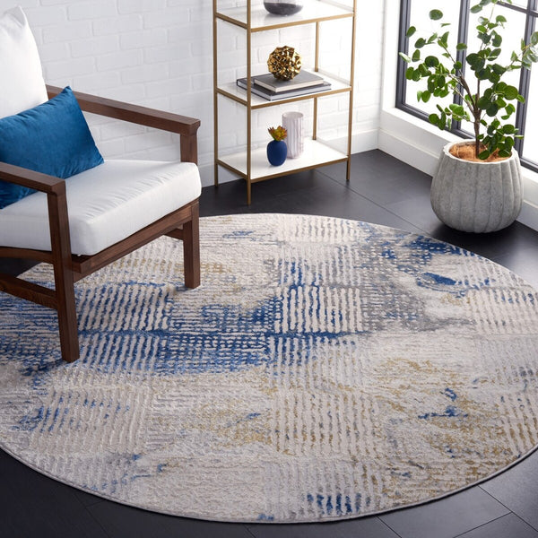 Safavieh Palma 350 Power Loomed  Rug Beige / Blue PAM350A-2