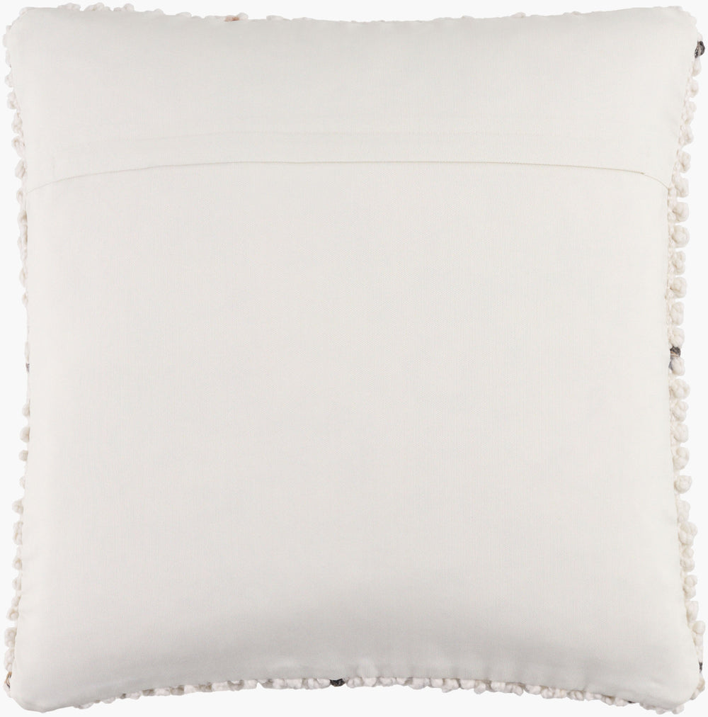 Surya Pane Eco-friendly 18"X18" Modern Accent Pillow – Stylish, Sustainable, Outdoor Safe & Easy Care Off,White Recycled Pet Yarn,Polyester Pan001-2222d